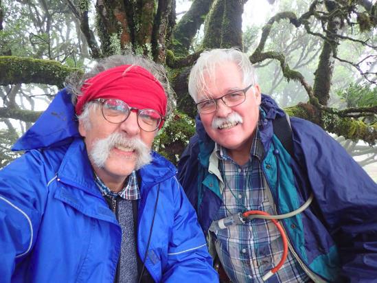 Foto of Peter St&uuml;ben und R&uumlMdiger Jacob during rainy field trip in Madeira